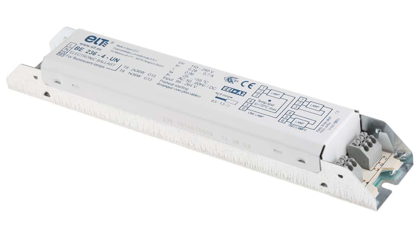 ELT 36 W Electronic Fluorescent Lighting Ballast, 110 → 260 V