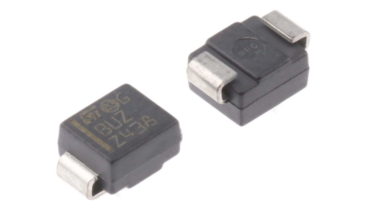 STMicroelectronics TVS-Diode Uni-Directional Einfach 13.4V 6.4V min., 2-Pin, SMD 5V max DO-214AA (SMB)