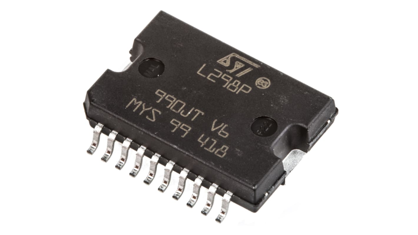 STMicroelectronics デュアルフルブリッジモータドライバ, 20-Pin PowerSO ブラシ付きDC