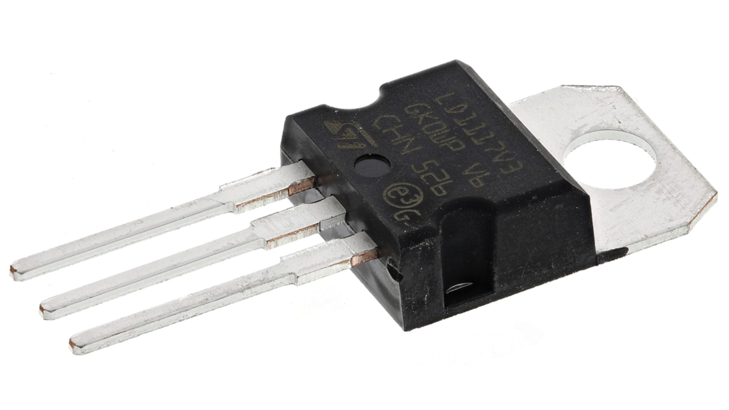 STMicroelectronics LD1117V, 1 Low Dropout Voltage, Voltage Regulator 1.3A, 1.25 → 15 V 3-Pin, TO-220