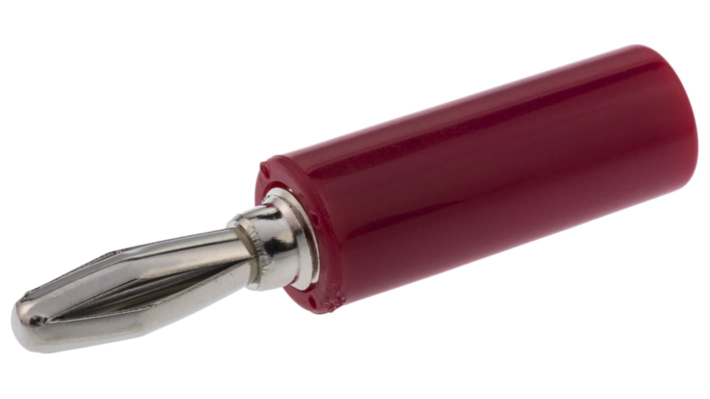 Mueller Electric 4 mm Bananenstecker Rot, Kontakt vernickelt / 15A