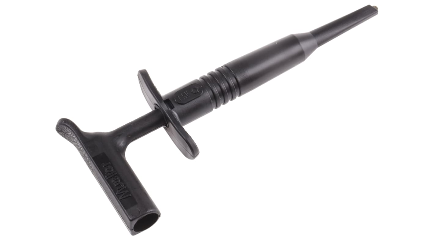 Mueller Electric Black Hook Clip, 15A, 1kV, 4mm Socket