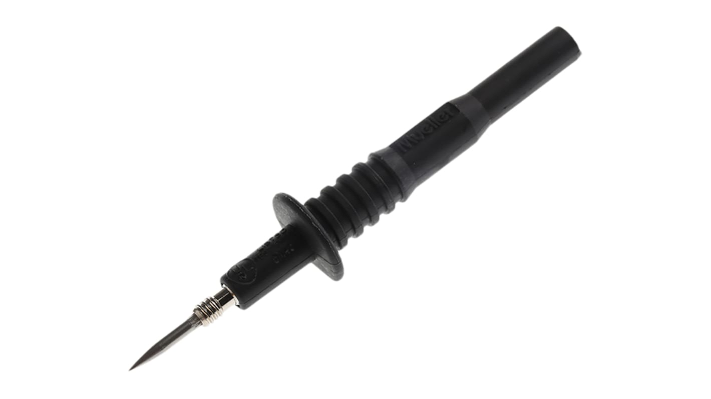 Sonda de prueba, 20A, 1kV, punta 2mm, Negro