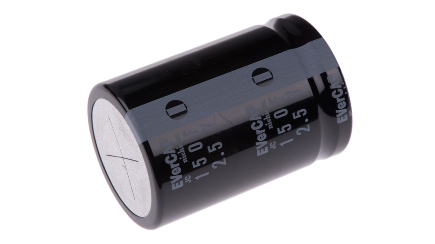 Nichicon 150F Supercapacitor ±20% Tolerance, JC 2.5V dc, Through Hole