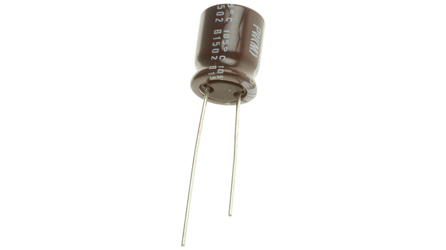 Nichicon 220μF Aluminium Electrolytic Capacitor 35V dc, Radial, Through Hole - UPW1V221MPD