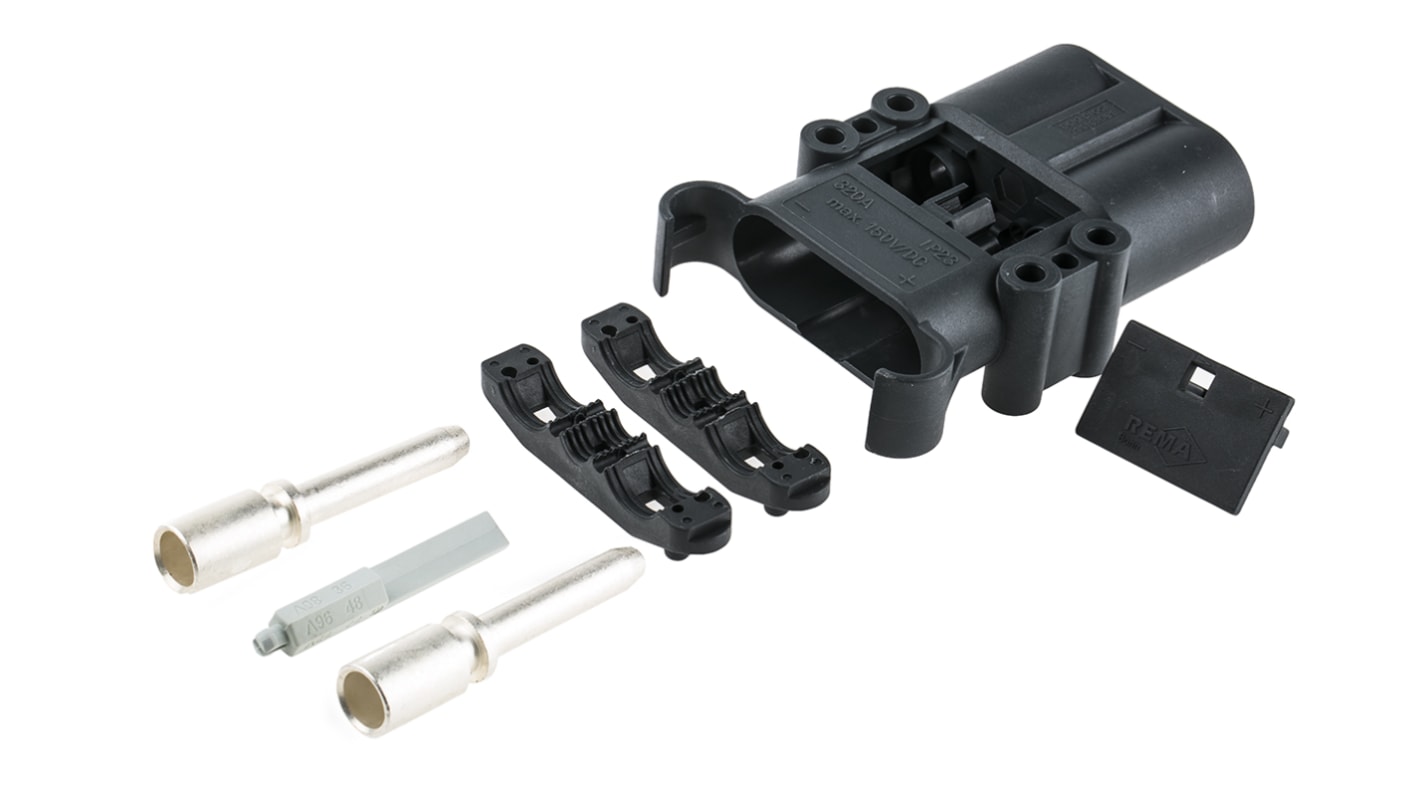 Conector macho para PCB Rema de 2 vías, 1 fila, para soldar