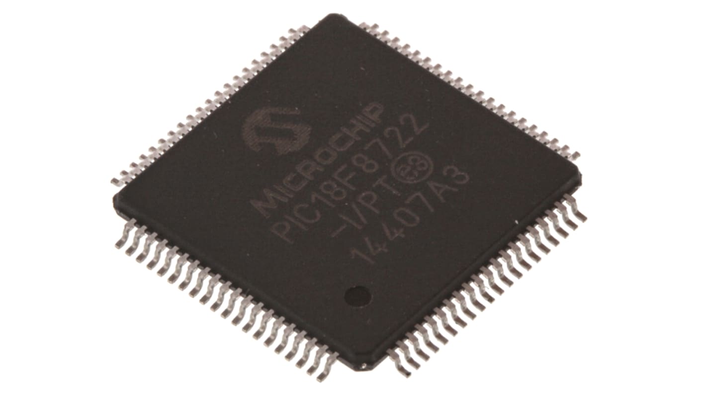 Microcontrollore Microchip, PIC, TQFP, PIC18F, 44 Pin, Montaggio superficiale, 8bit, 64MHz