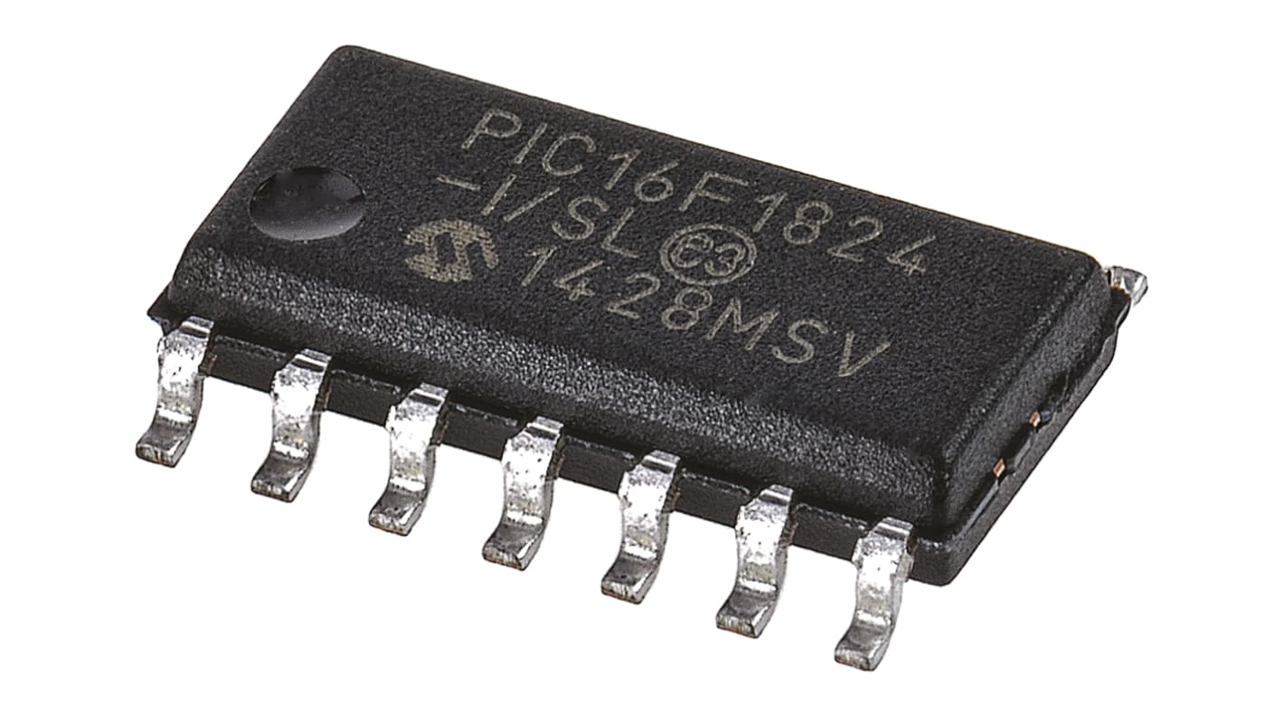 Microchip PIC16F1824-I/SL, 8bit PIC Microcontroller, PIC16F, 32MHz, 4 kB Flash, 14-Pin SOIC