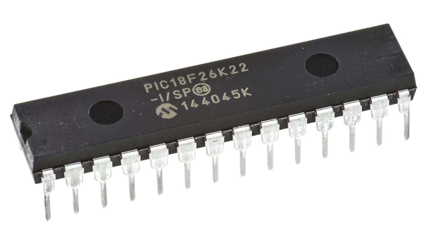 Microcontrollore Microchip, PIC, SPDIP, PIC18F, 28 Pin, Su foro, 8bit, 64MHz