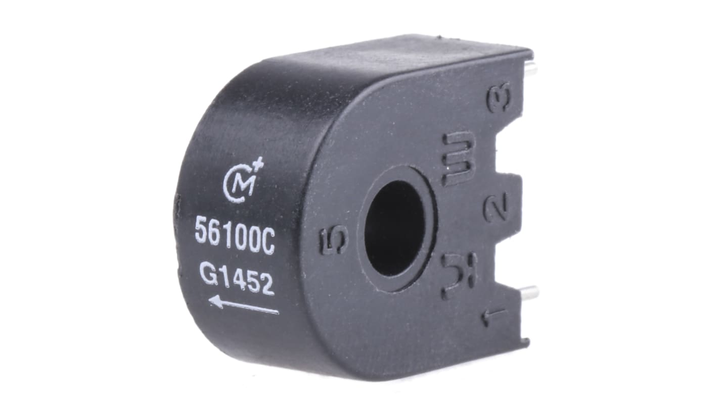 Transformador de corriente Murata Power Solutions 5600, entrada 10A, ratio: 10:1, Ø int. 5mm, dim. 16,79 x 8,89 x 20,19