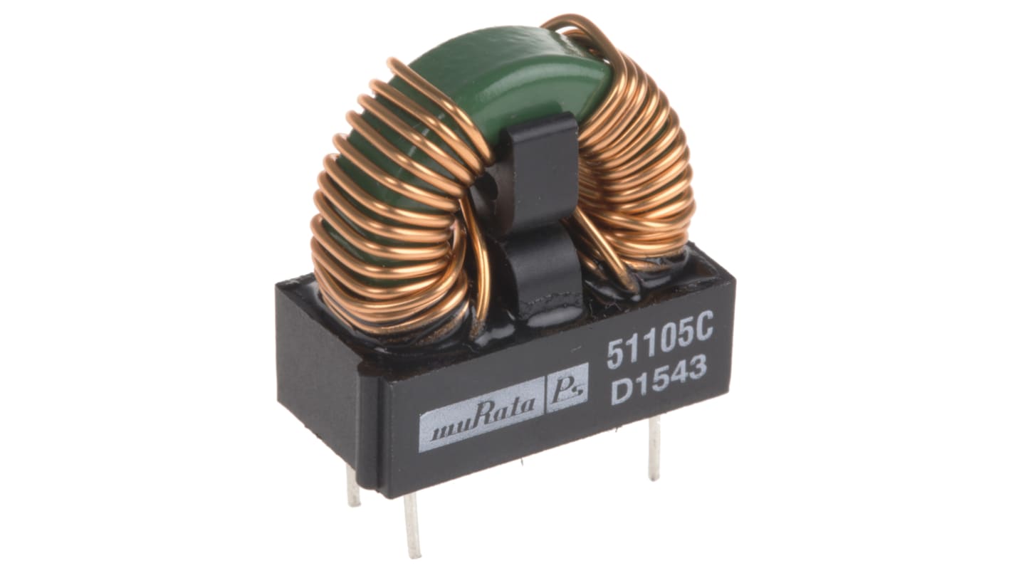 Murata 5100 Gleichtaktdrossel, 1 mH, 3.3A, Radial / R-DC 38mΩ, max. 100MHz x 24mm