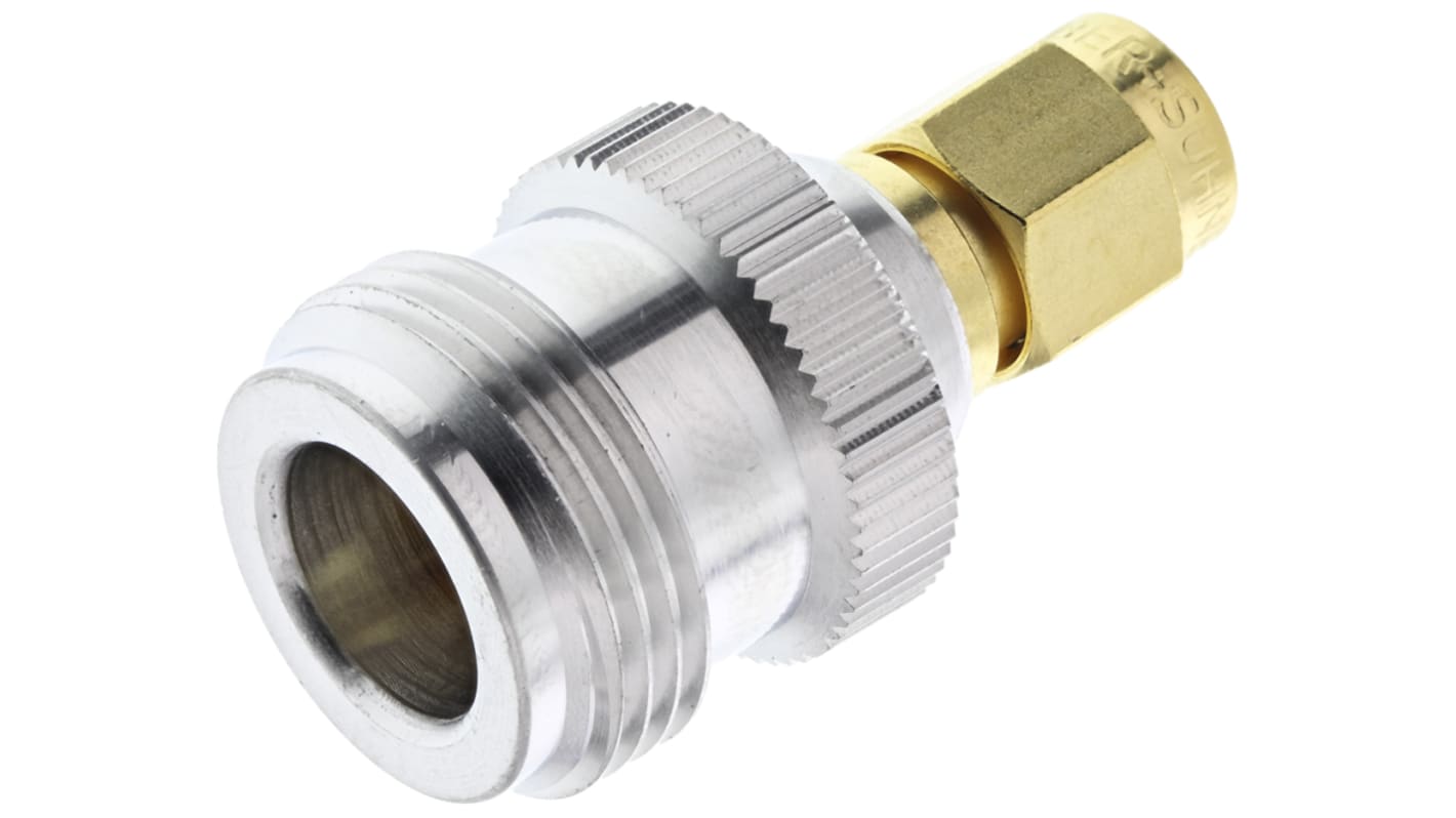 Connecteur RF Huber+Suhner SMA Mâle vers N Femelle, Droit, 50Ω 18GHz