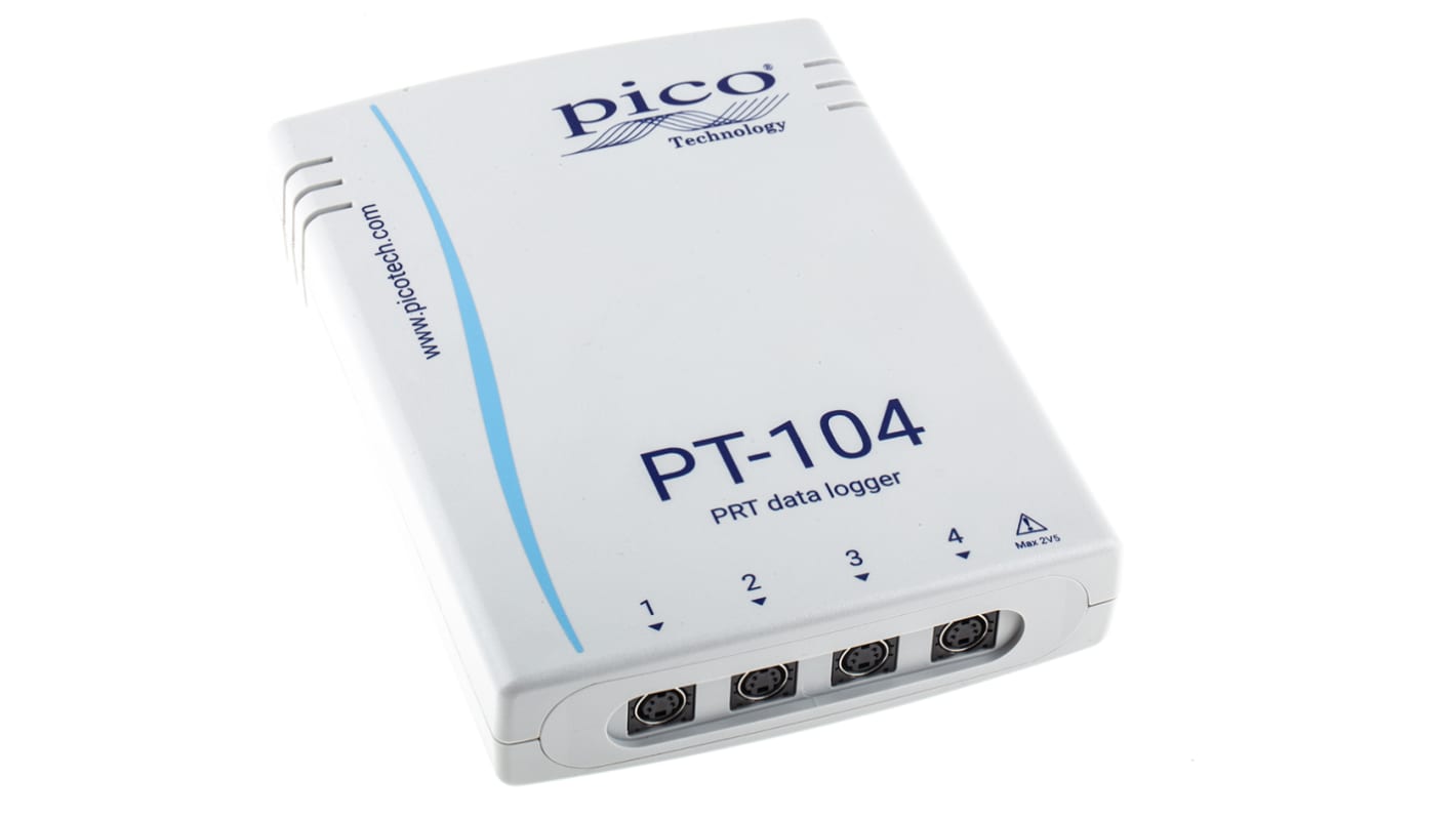 Registrador de datos Pico Technology PT-104, para Resistencia, Temperatura, Tensión, interfaz Ethernet, USB