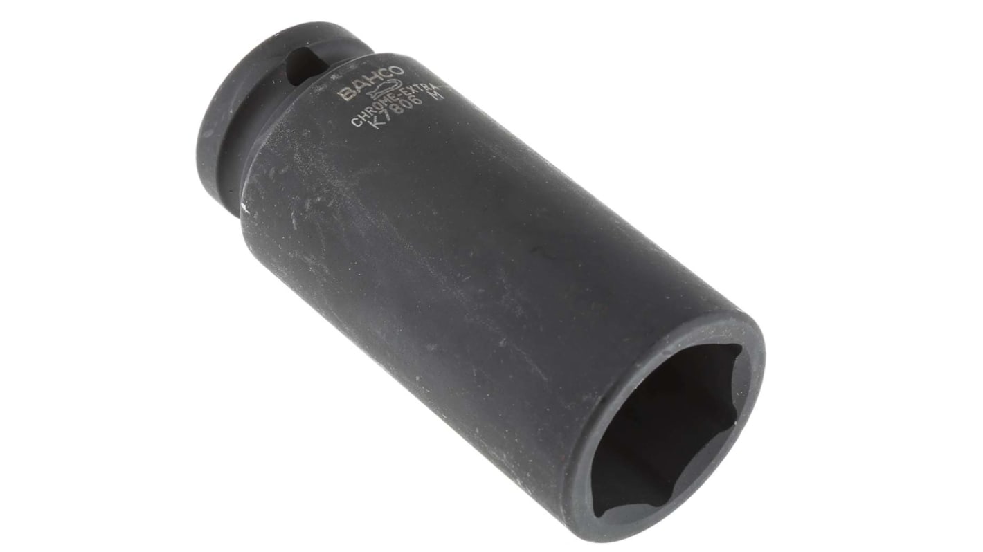 Bahco 24mm, 1/2 in Drive Impact Socket Hexagon, 78 mm length