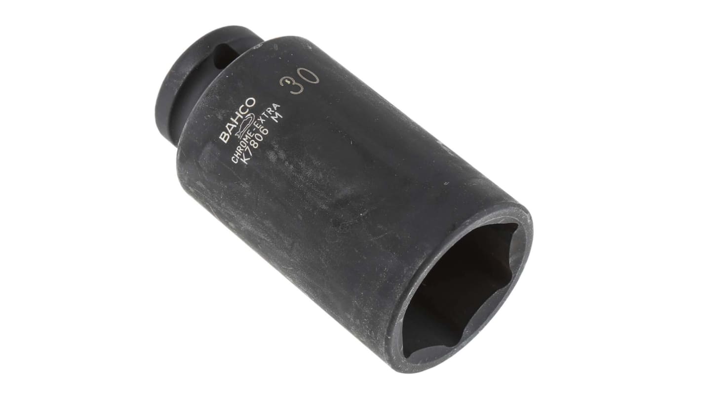 Bahco 30mm, 1/2 in Drive Impact Socket Hexagon, 78 mm length