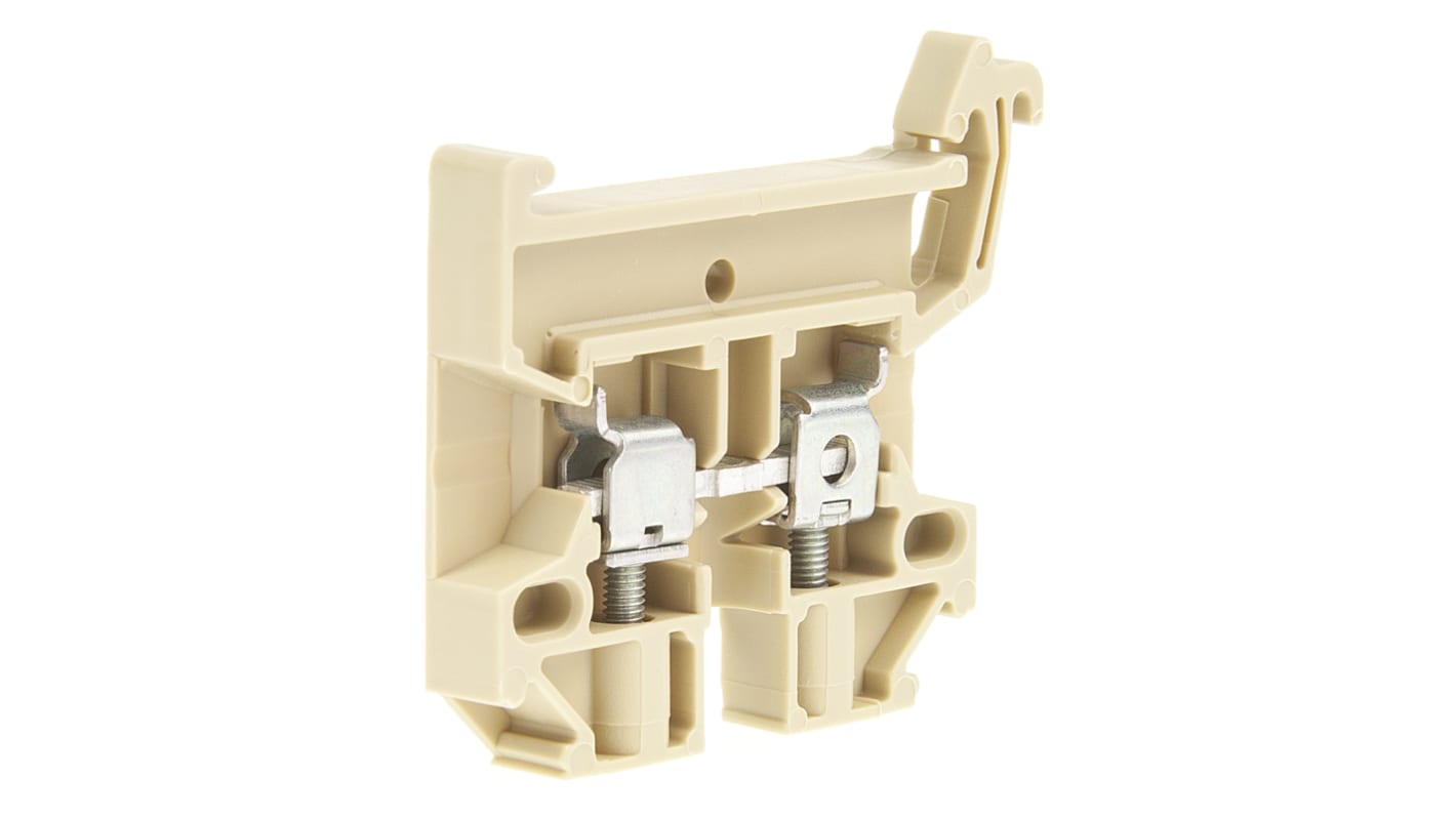 Morsettiera passante Weidmuller, Beige, livello Singolo, con fusibile, 41A