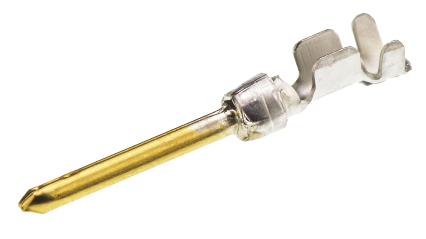 TE Connectivity, AMPLIMITE HDP-20 Series, size 20 Male Crimp D-sub Connector Contact, Gold, Nickel, Tin Pin, 24