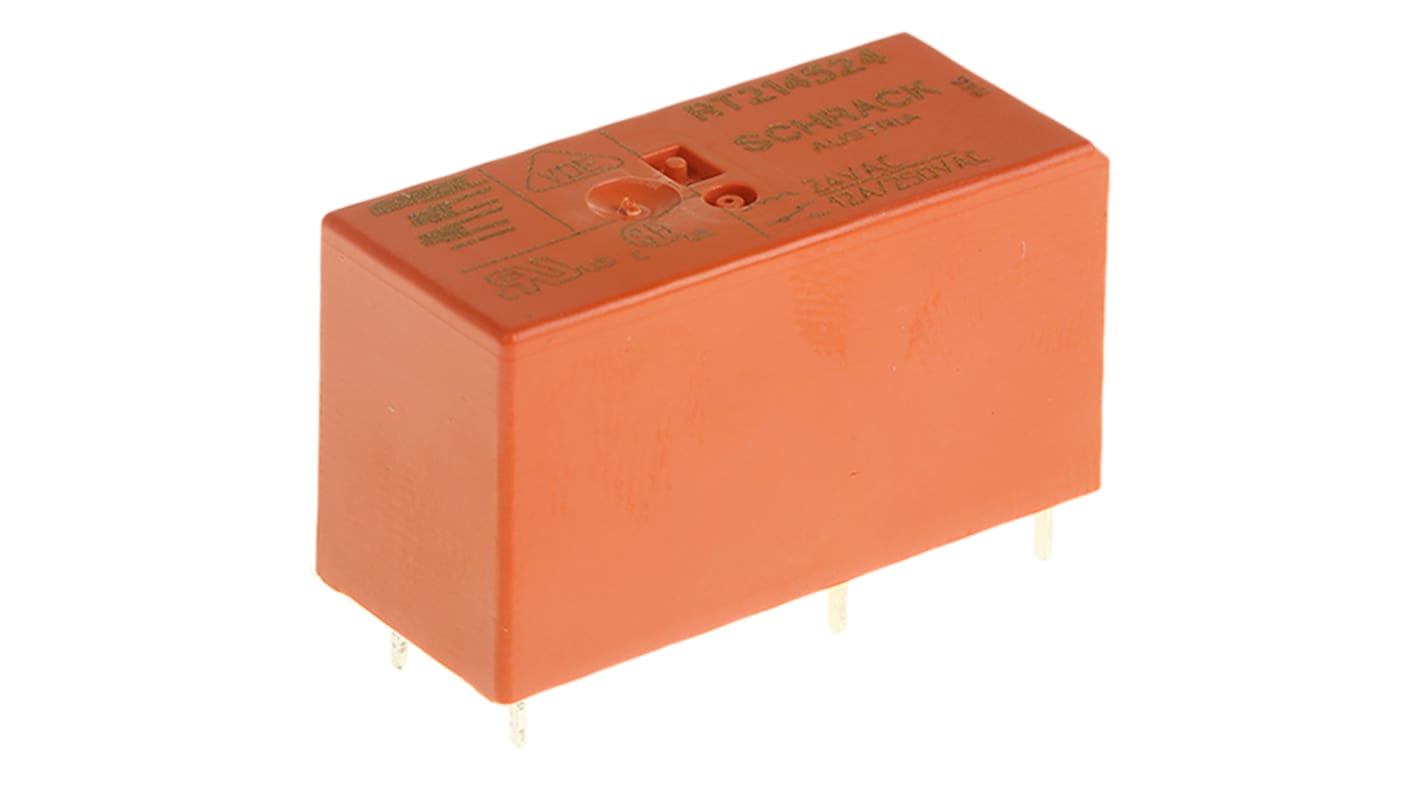 TE Connectivity PCB Mount Power Relay, 24V ac Coil, 12A Switching Current, SPDT