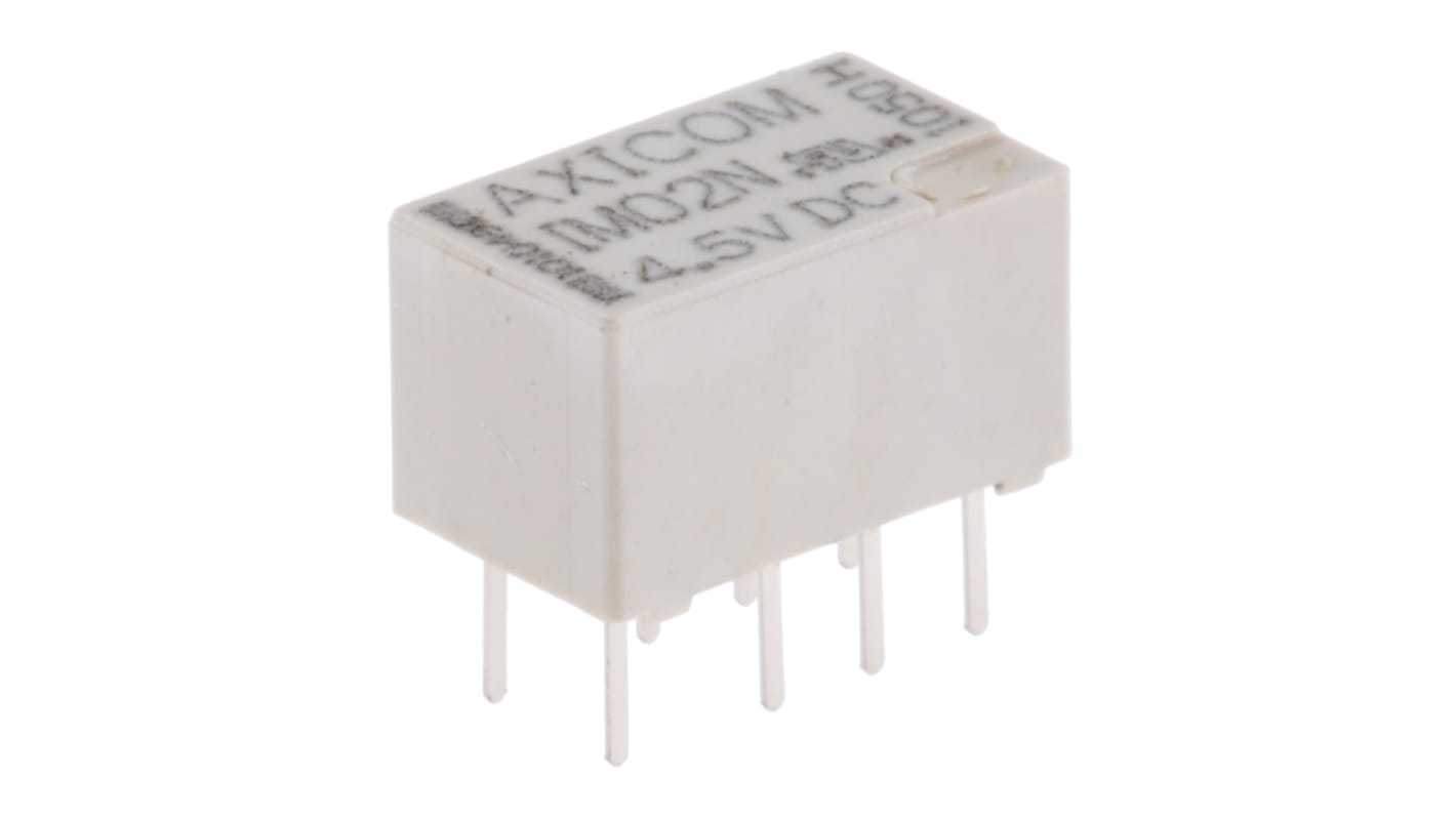 TE Connectivity PCB Mount Signal Relay, 4.5V dc Coil, 2A Switching Current, DPDT