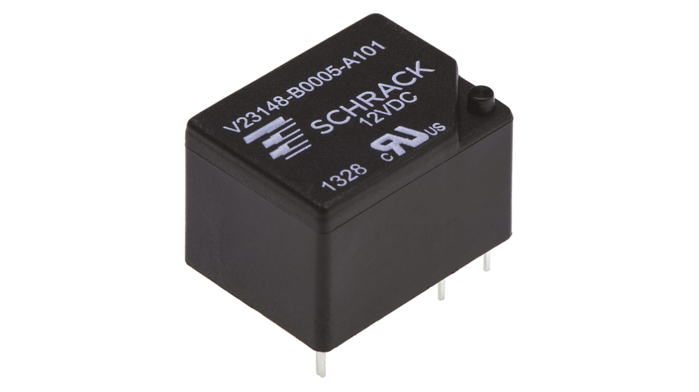 TE Connectivity PCB Mount Latching Power Relay, 12V dc Coil, 7A Switching Current, SPDT