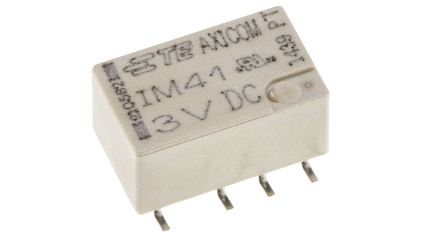 TE Connectivity Surface Mount Latching Signal Relay, 3V dc Coil, 2A Switching Current, DPDT