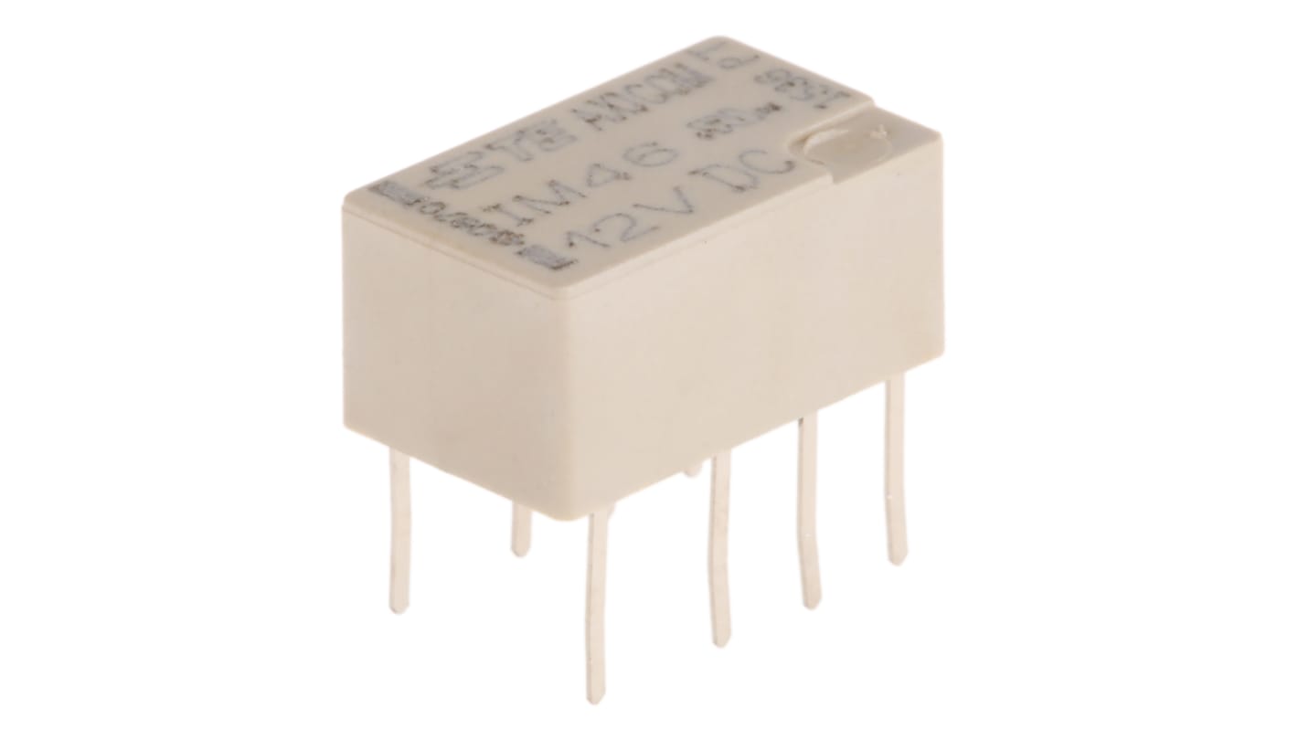 Relé de señal con enclavamiento TE Connectivity, DPDT, 12V dc, 2 A dc, 2 A ac, montaje en PCB, para Automoción,