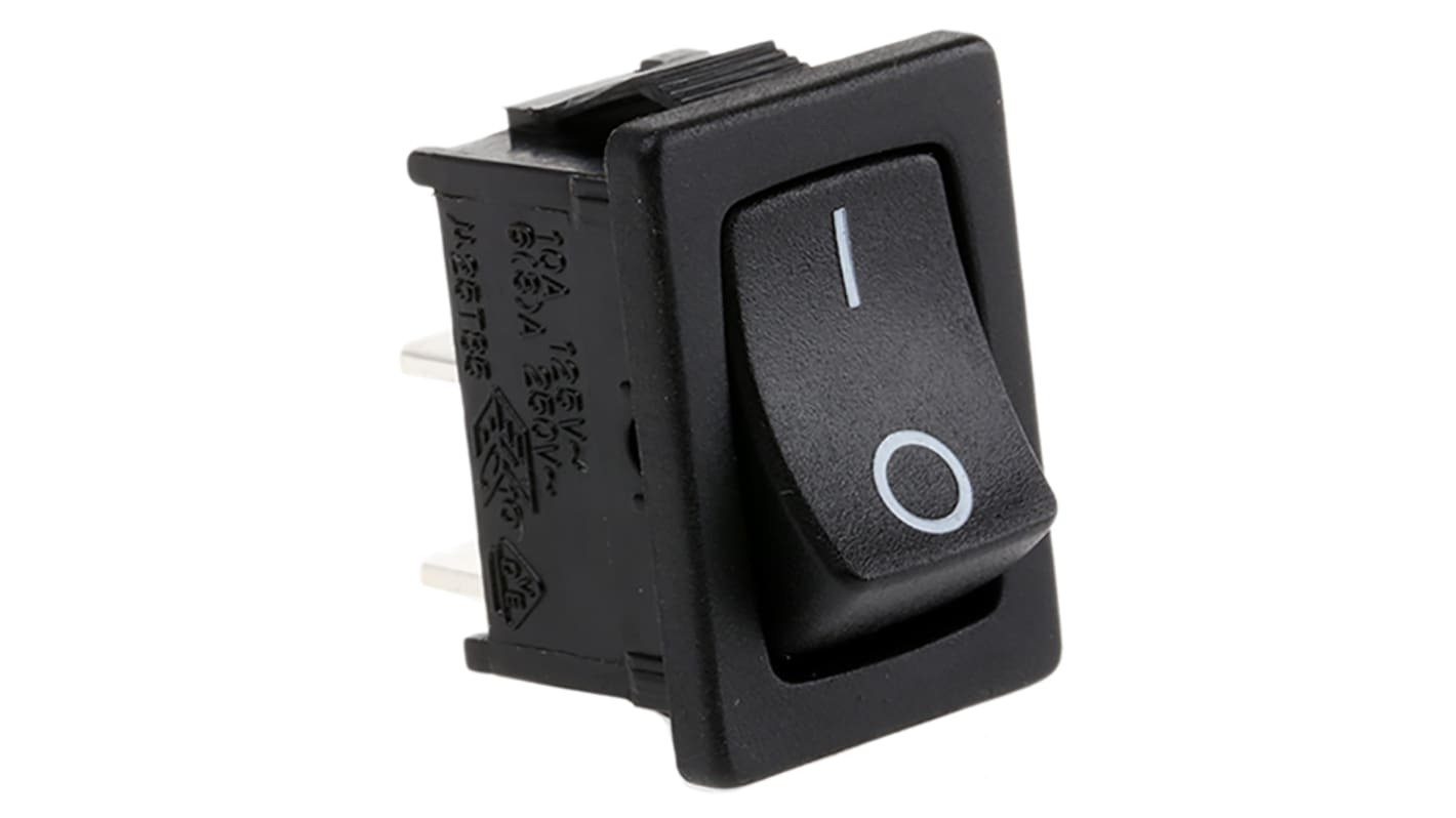 TE Connectivity SPST, On-None-Off Rocker Switch Panel Mount