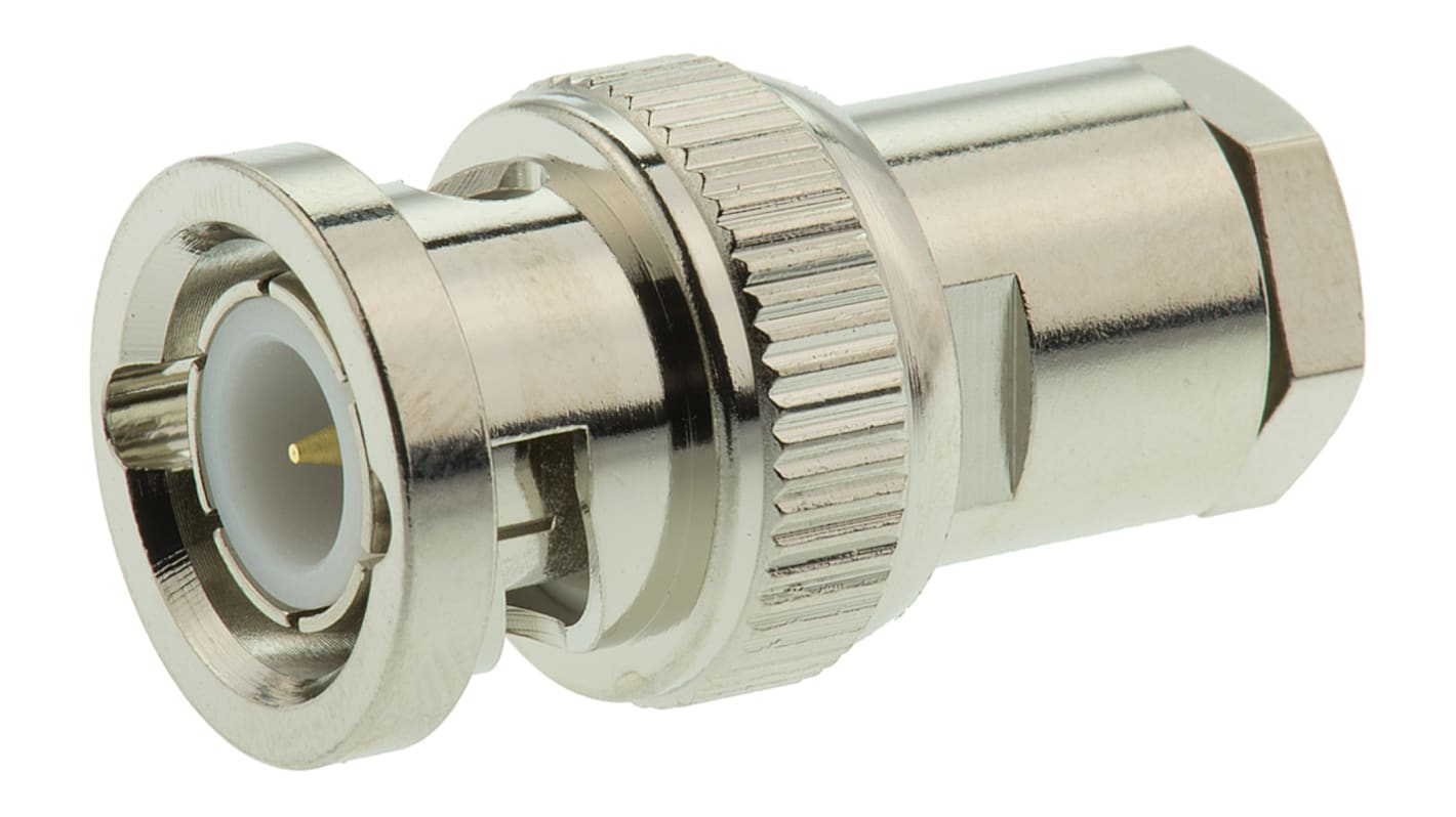 TE Connectivity, Plug Cable Mount BNC Connector, 50Ω, Clamp Termination, Straight Body