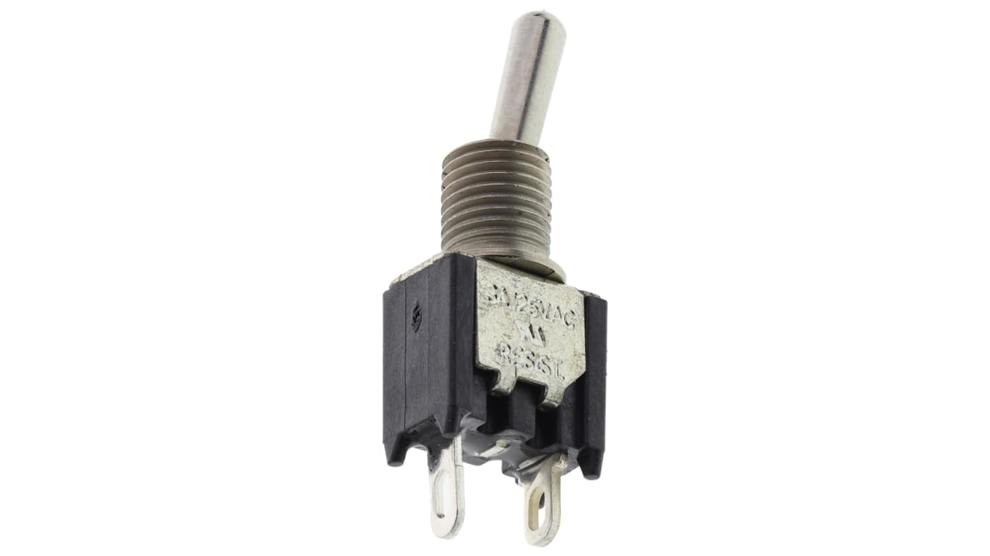 TE Connectivity Toggle Switch, Panel Mount, On-Off, SPST, Wire Lug Terminal