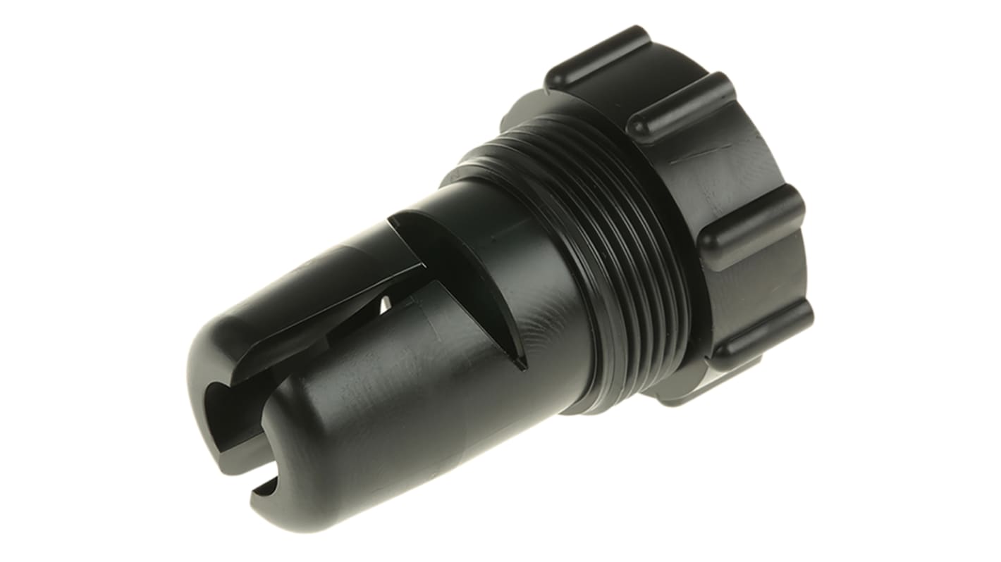 TE Connectivity CPC Series Black Thermoplastic Cable Gland, 6.4mm Min, 8.9mm Max