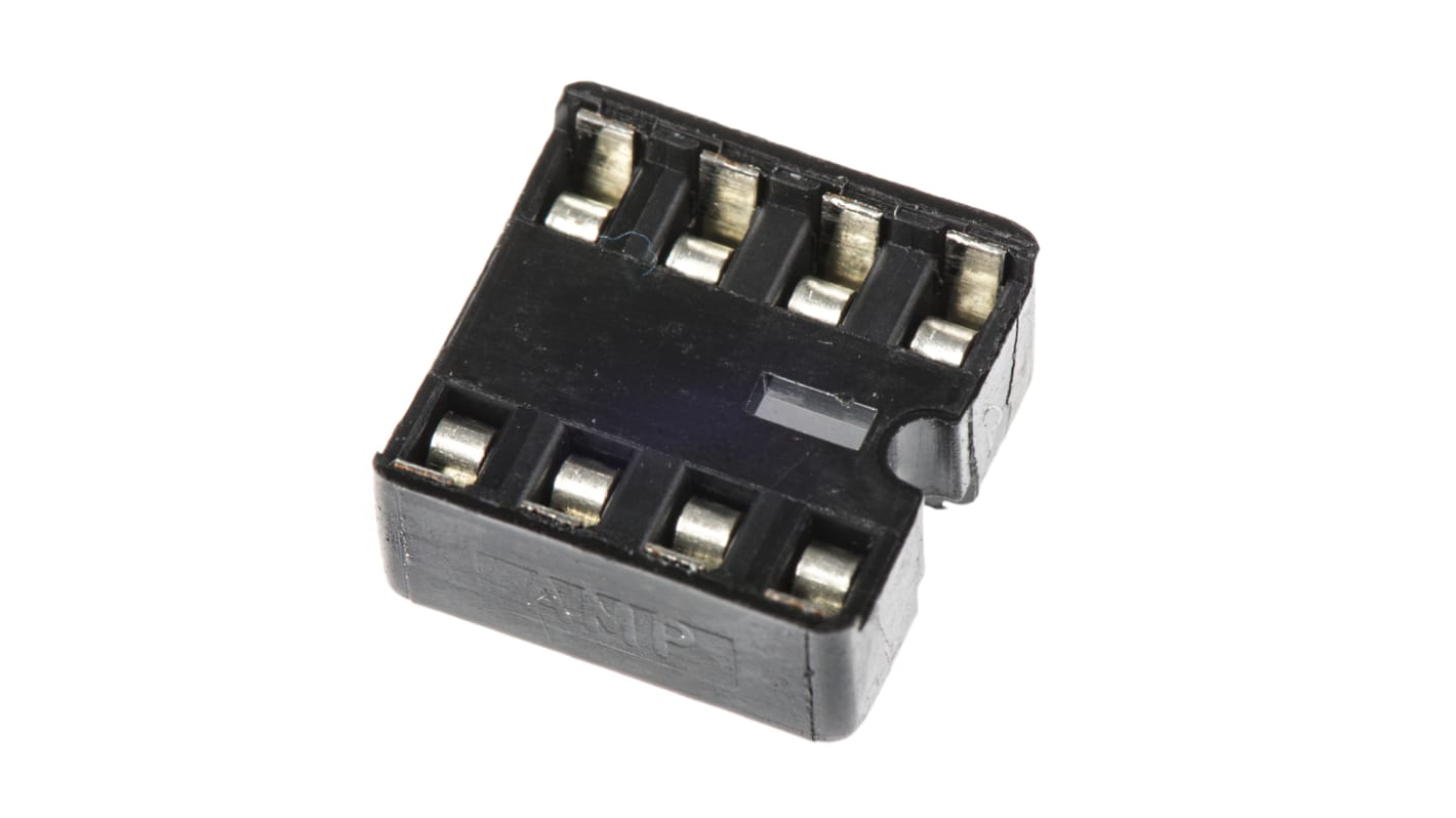 TE Connectivity, Diplomate 2.54mm Pitch Vertical 8 Way, Through Hole Stamped Pin Closed Frame IC Dip Socket