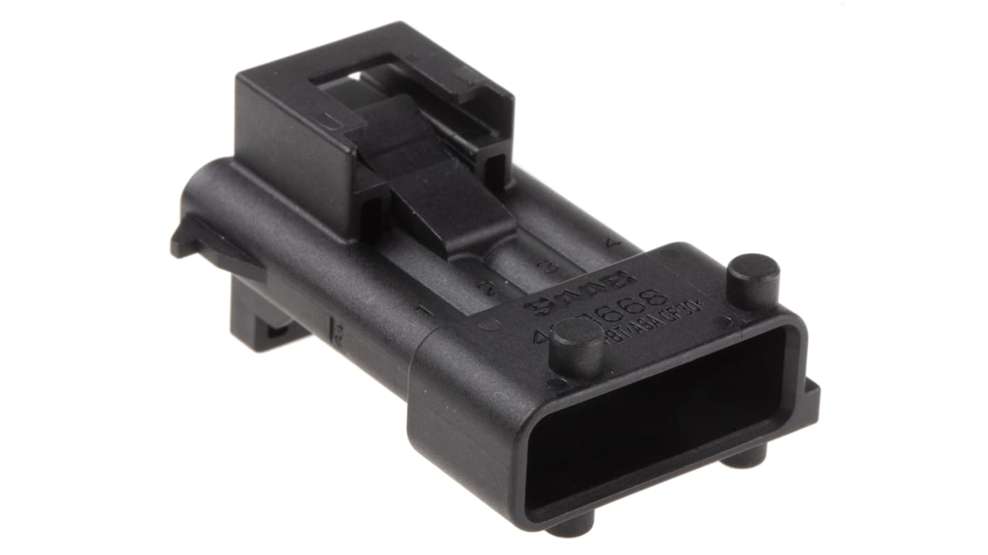 TE Connectivity Timer  Automotive, Kfz-Steckverbinder Gehäuse, Stecker, 4-polig, Schwarz / 1-reihig