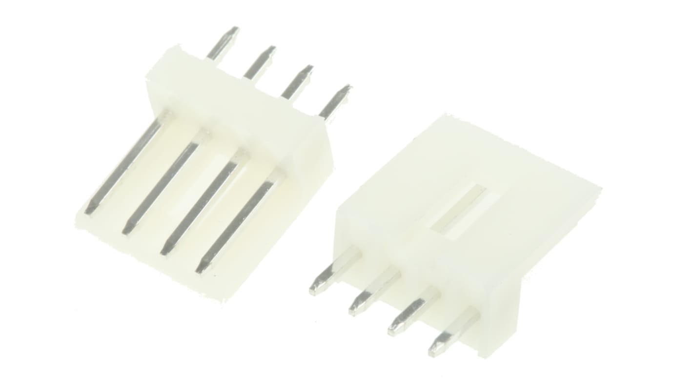 TE Connectivity EI Series Straight Through Hole PCB Header, 4 Contact(s), 2.5mm Pitch, 1 Row(s), Shrouded