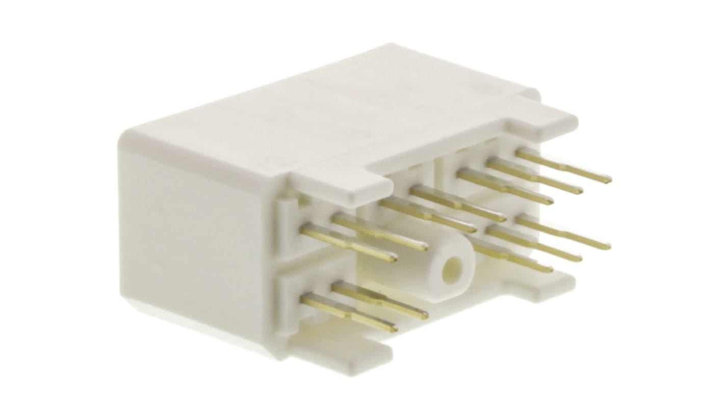 Conector hembra para PCB TE Connectivity serie MULTILOCK 070, de 12 vías en 2 filas, paso 3.5mm, Montaje en orificio