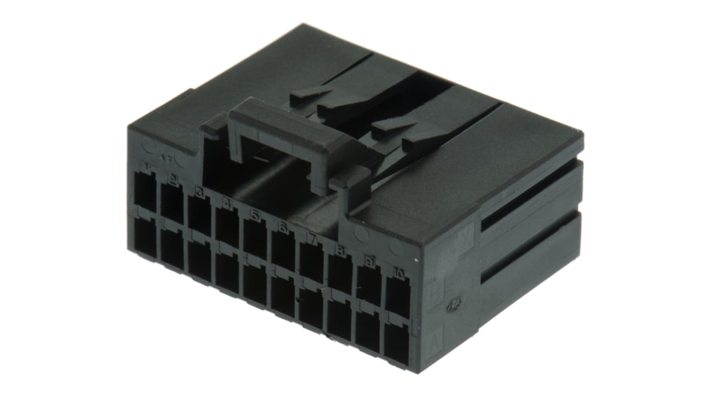 Carcasa de conector TE Connectivity 1-1318118-9, Serie Dynamic 2000, paso: 2.5mm, 20 contactos, 2 filas, Recto, Hembra,