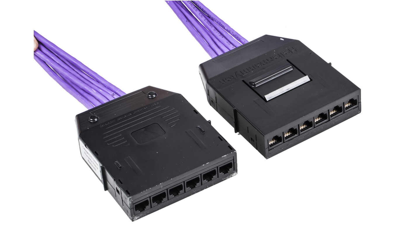 Da cassetta a cassetta HellermannTyton Cat6 RJ45 6 porte UTP