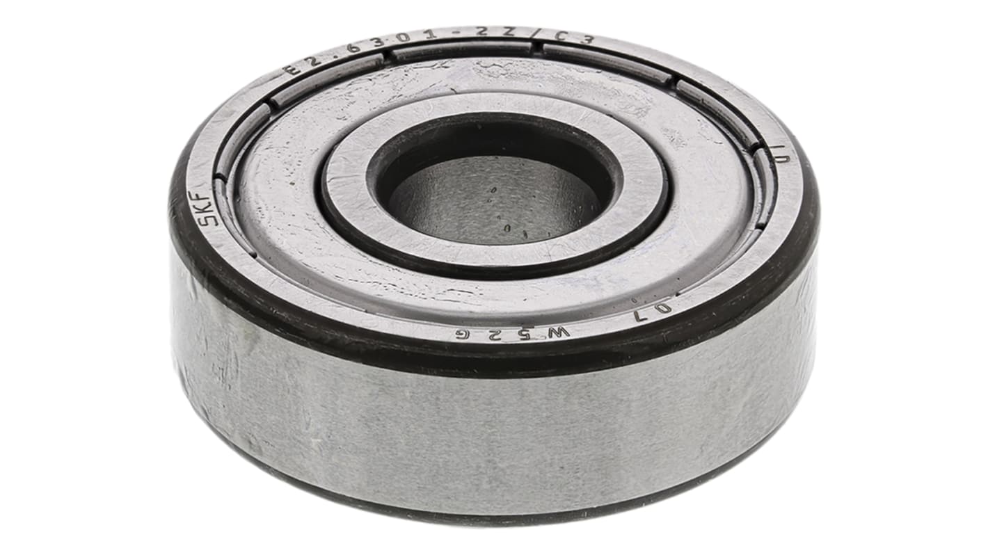 SKF E2.6301-2Z/C3 Single Row Deep Groove Ball Bearing- Both Sides Shielded 12mm I.D, 37mm O.D