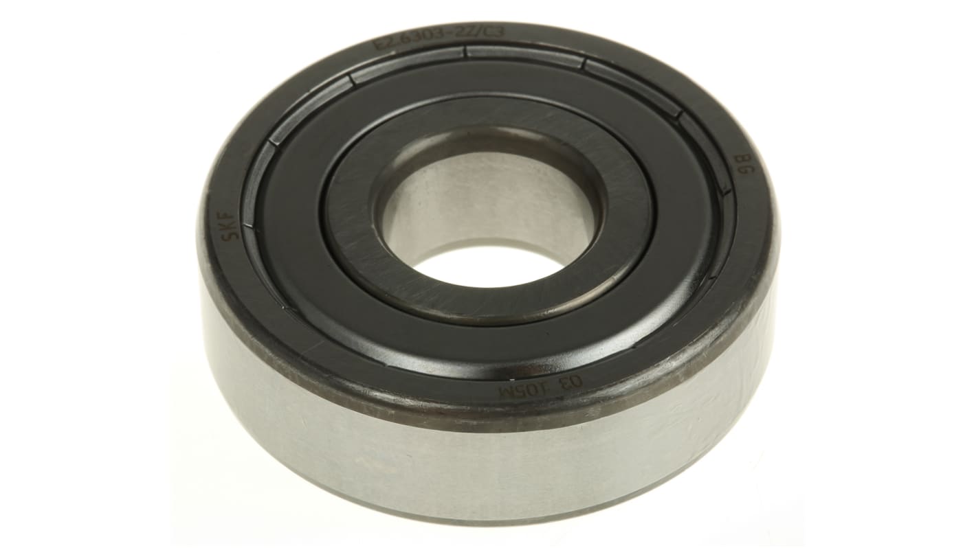 SKF E2.6303-2Z/C3 Single Row Deep Groove Ball Bearing- Both Sides Shielded 17mm I.D, 47mm O.D