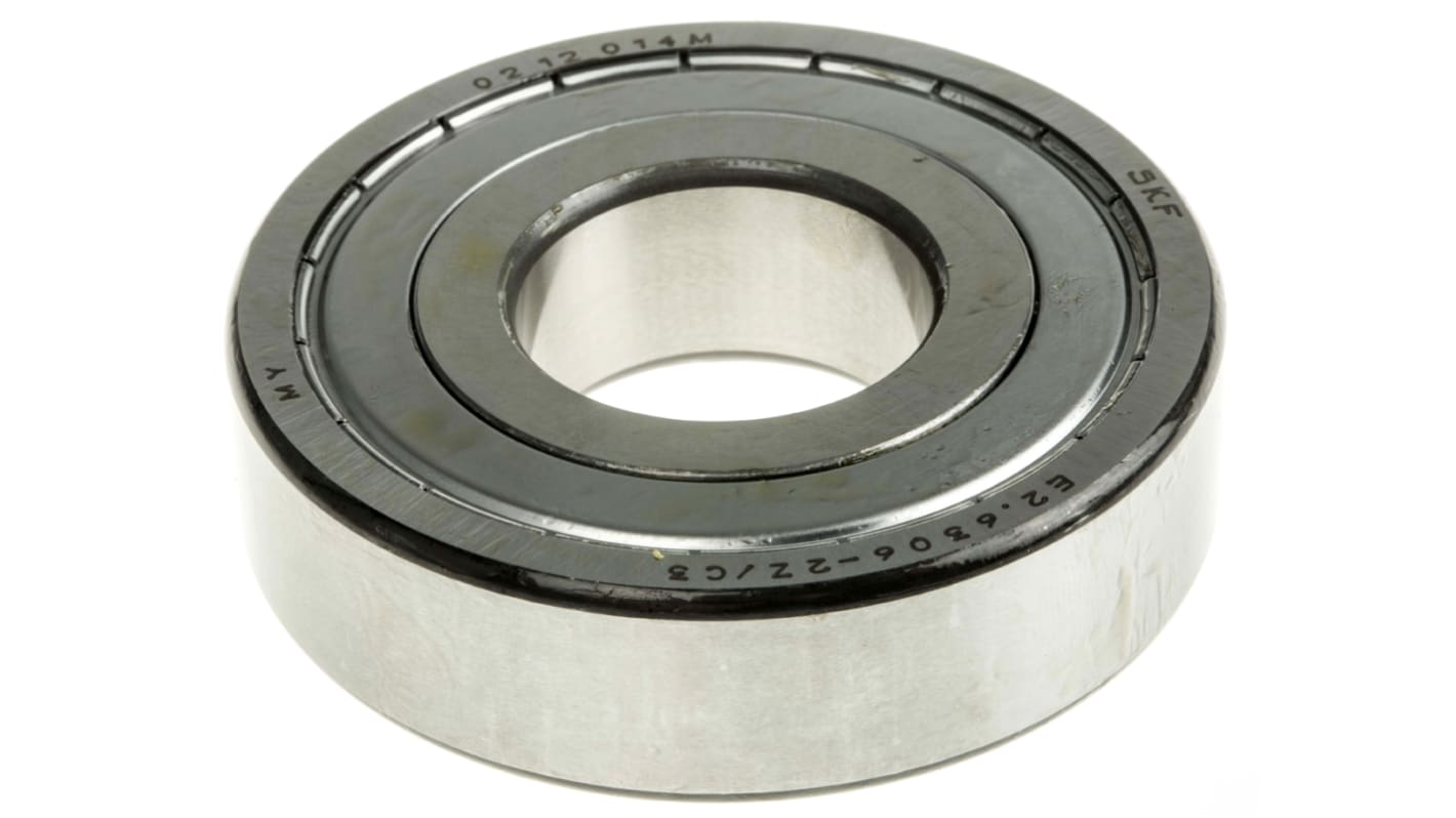 SKF E2.6306-2Z/C3 Single Row Deep Groove Ball Bearing- Both Sides Shielded 30mm I.D, 72mm O.D