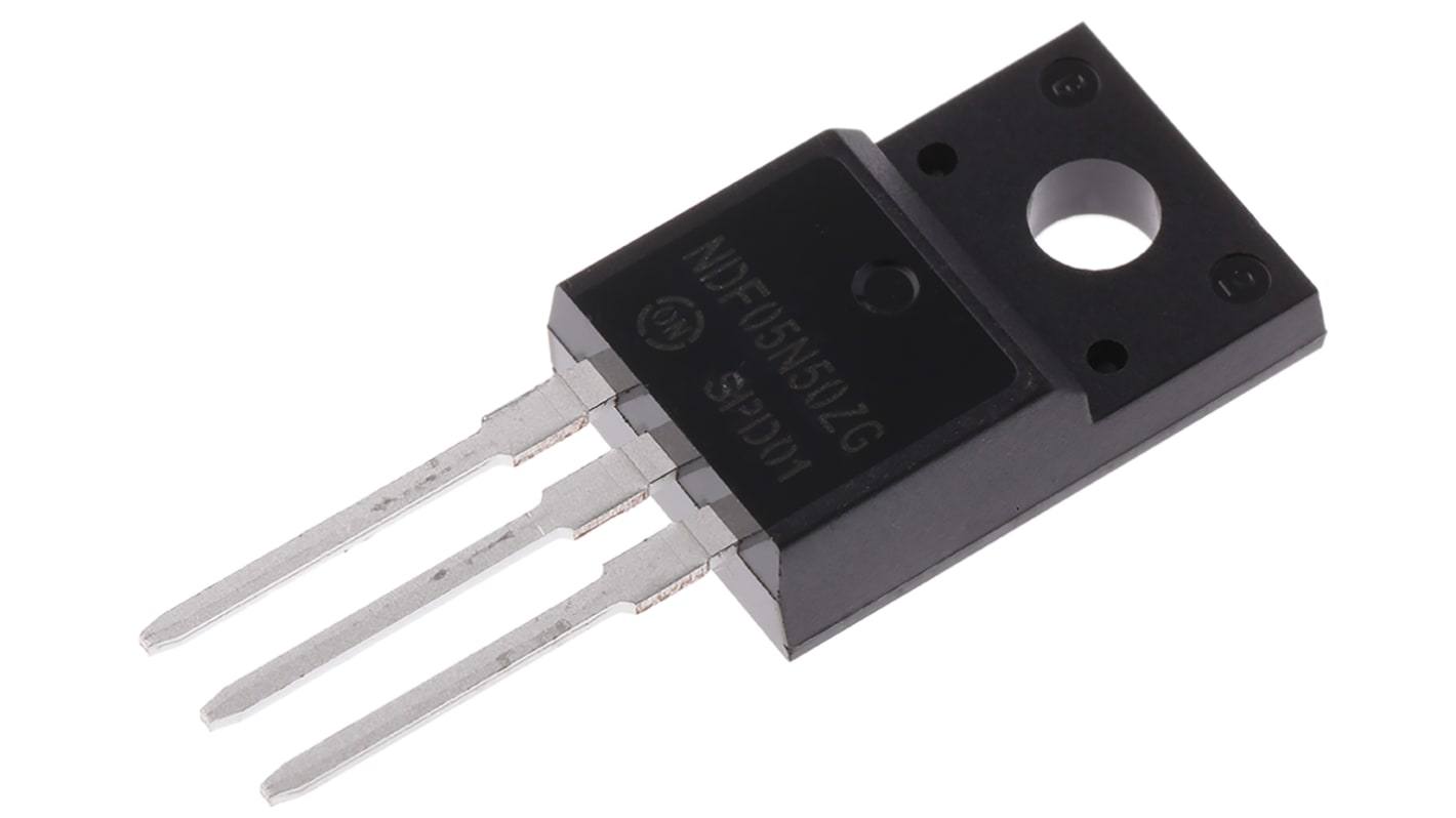 onsemi NDF05N50ZG N-Kanal, THT MOSFET 500 V / 5,5 A 117 W, 3-Pin TO-220FP