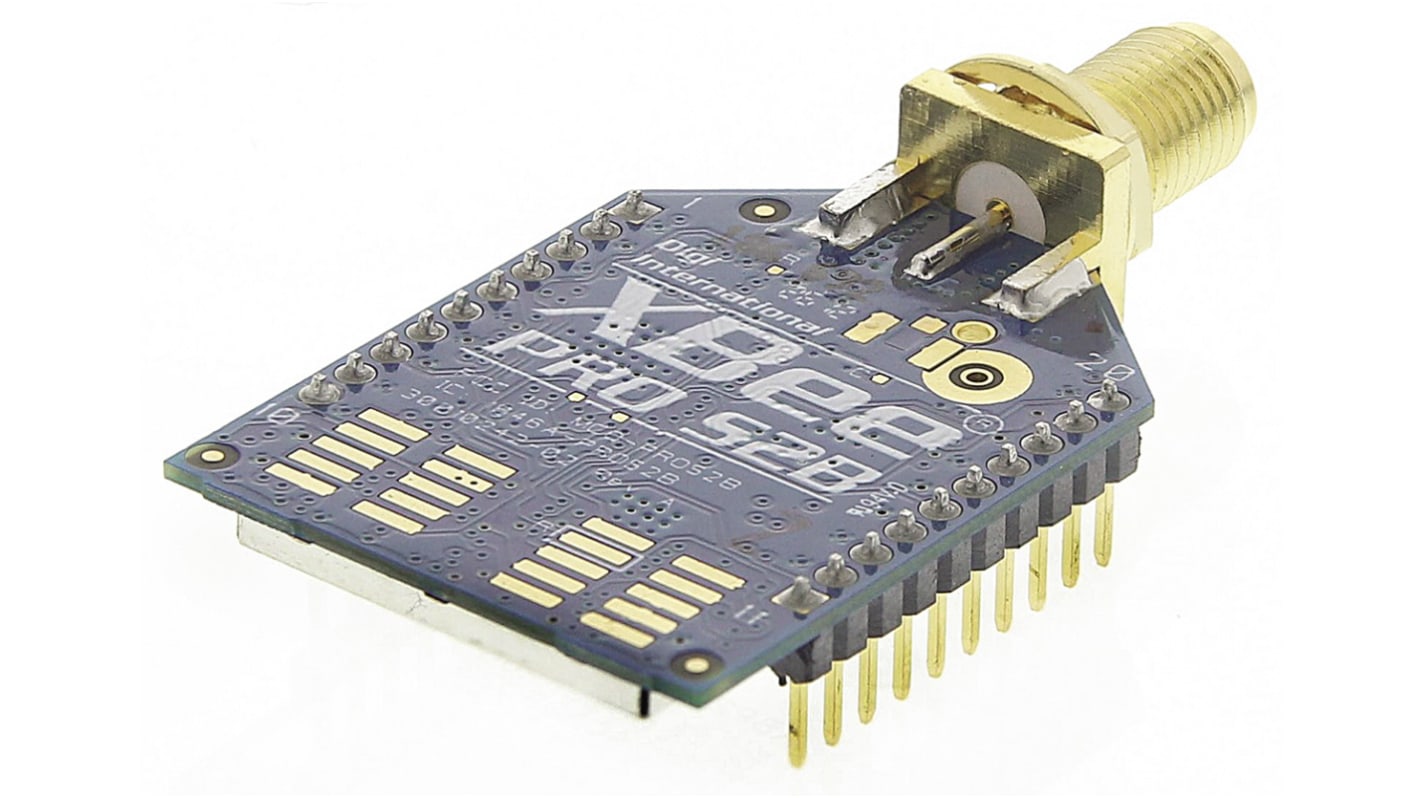 Módulo ZigBee Digi International XBP24BZ7SITB003J +10dBm -102dBm ADC, DIO, I2C, PWM, SPI, UART Serie, WPAN 2.7 →