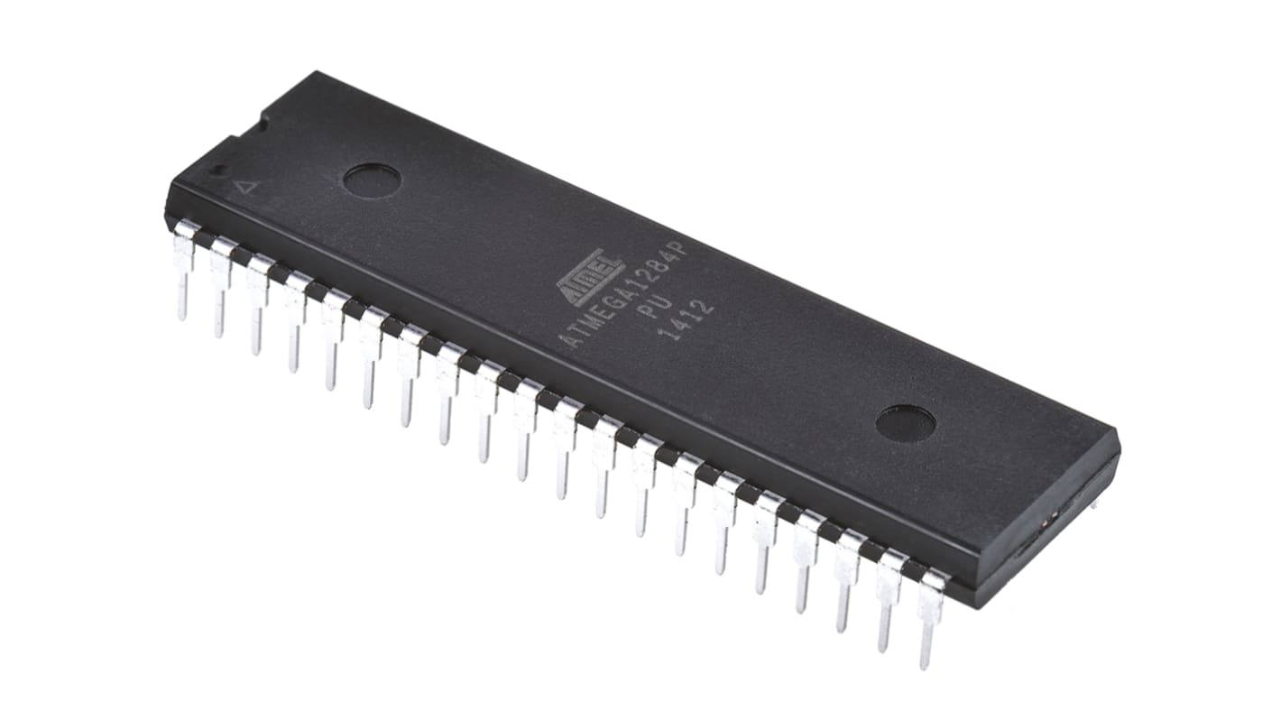 Microchip ATMEGA1284P-PU, 8bit AVR Microcontroller, ATmega, 20MHz, 4 kB, 128 kB Flash, 40-Pin PDIP