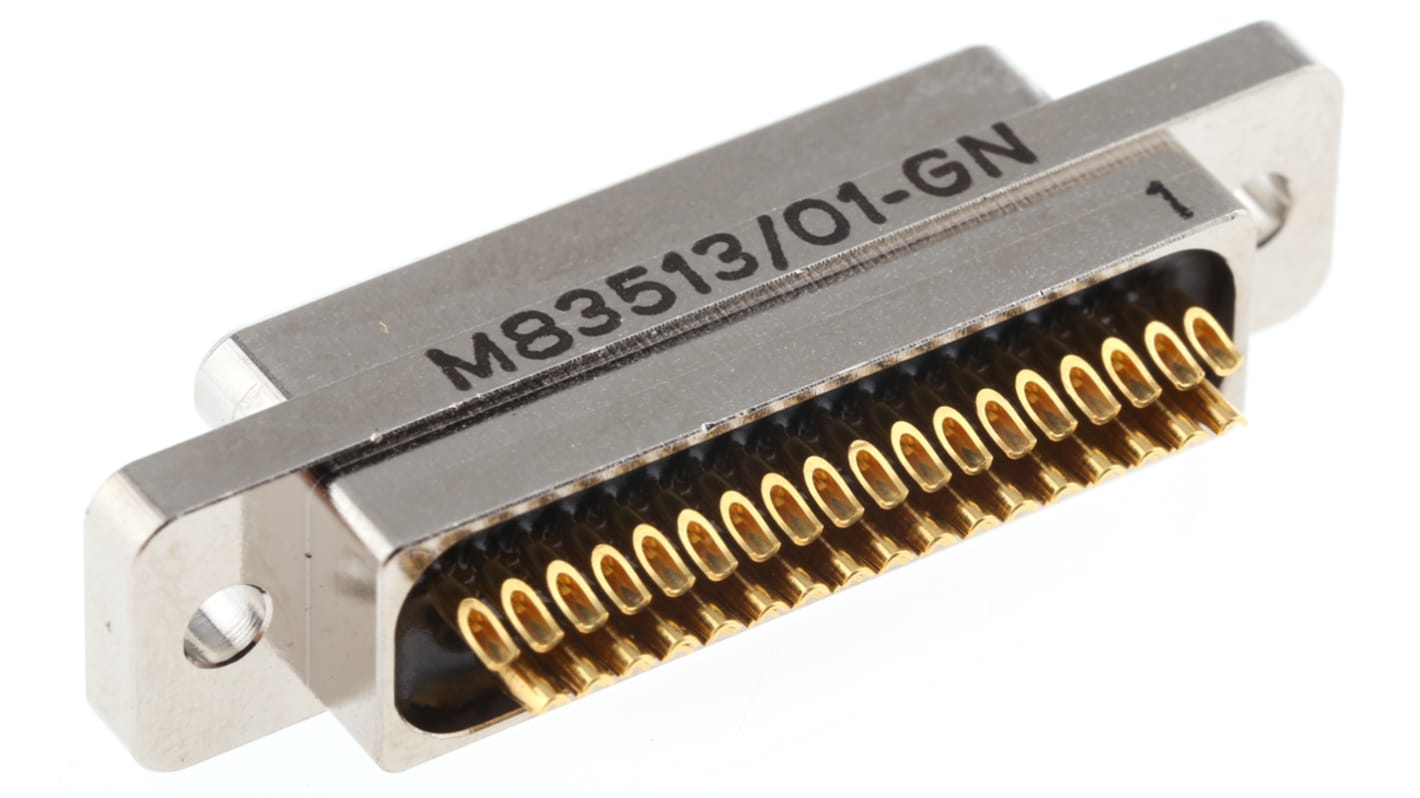 Conector D-sub Glenair, Serie M83513, Recto Micro-D, Montaje de Cable, Macho, Terminación Soldador