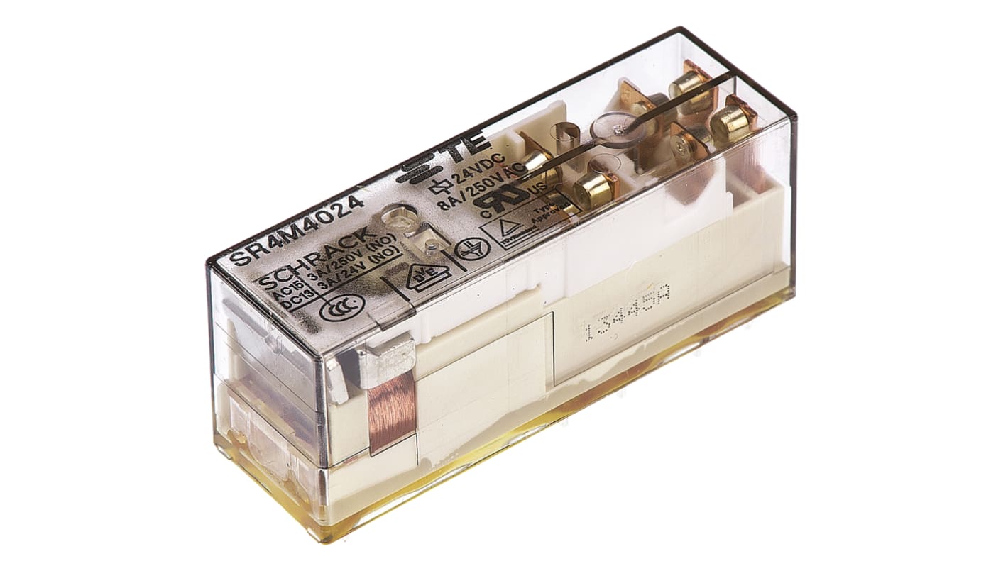 SR4M4024 | TE Connectivity リレー 24V dc 3PNO, SPNC 基板実装タイプ | RS