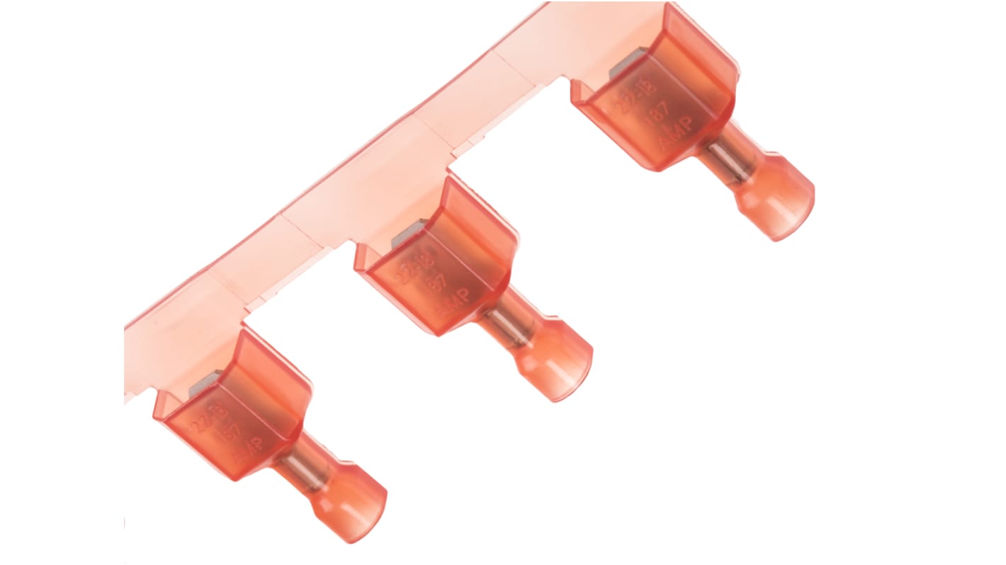 TE Connectivity Ultra-Fast .187 Flachstecker, Rot, Isoliert, 4.75 x 0.81mm, Stecker, 0.3mm² - 0.8mm², 22AWG min