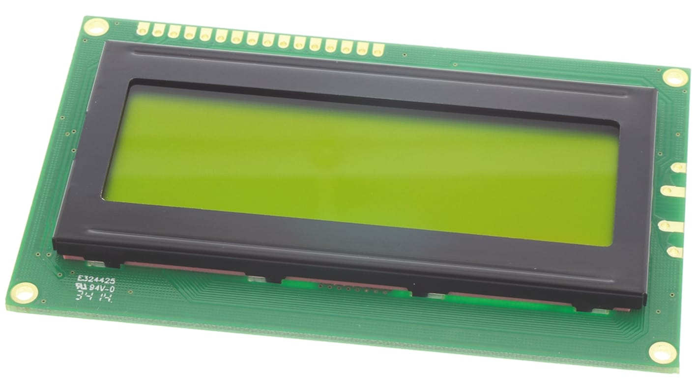 Fordata FDCC2004B-RNNYBW-66SE Alphanumeric LCD Display Green, 4 Rows by 20 Characters, Reflective