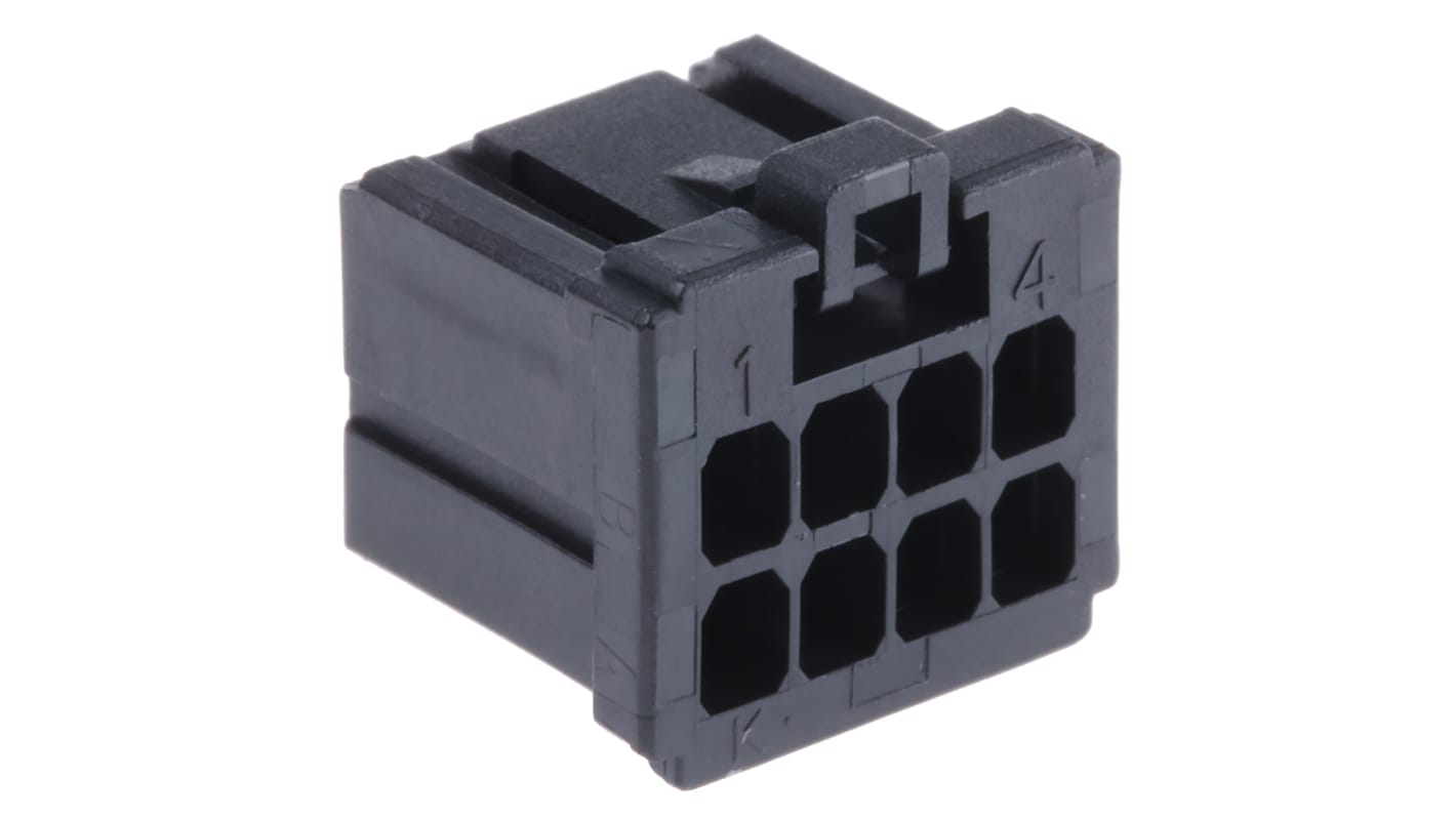 Carcasa de conector TE Connectivity 1-1827864-4, Serie Dynamic 1000, paso: 2.5mm, 8 contactos, 2 filas, Recto, Hembra