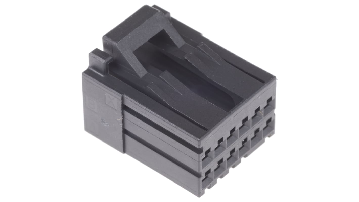 Carcasa de conector TE Connectivity 1-1318118-6, Serie Dynamic 2000, paso: 2.5mm, 12 contactos, 2 filas, Recto, Hembra,