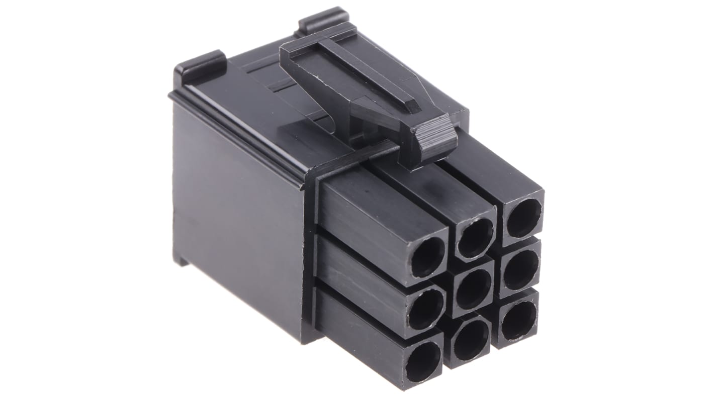 TE Connectivity, Mini-Universal MATE-N-LOK Male Connector Housing, 4.2mm Pitch, 9 Way, 3 Row