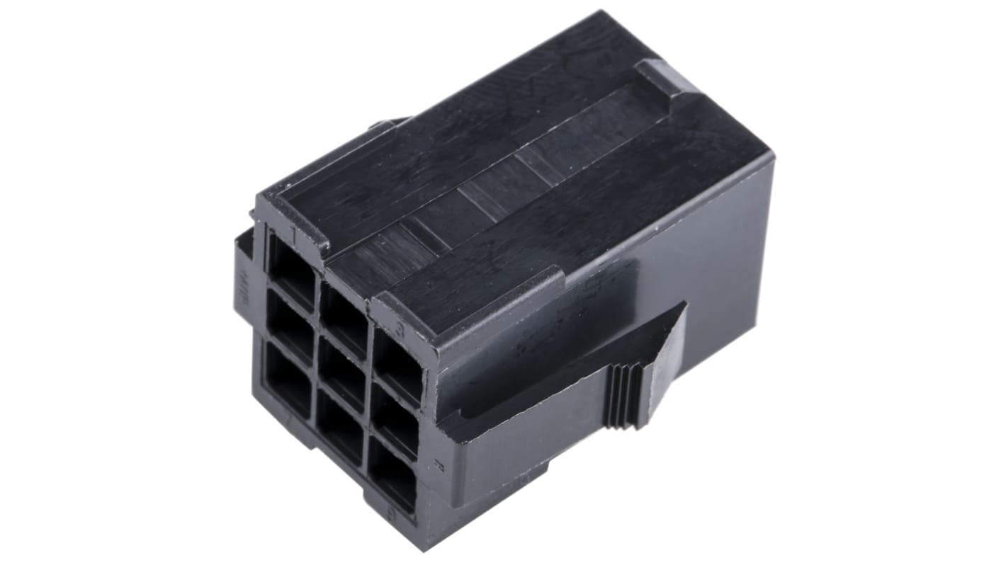 Carcasa de conector TE Connectivity 1-172161-9, Serie Mini-Universal MATE-N-LOK, paso: 4.2mm, 9 contactos, 3 filas,